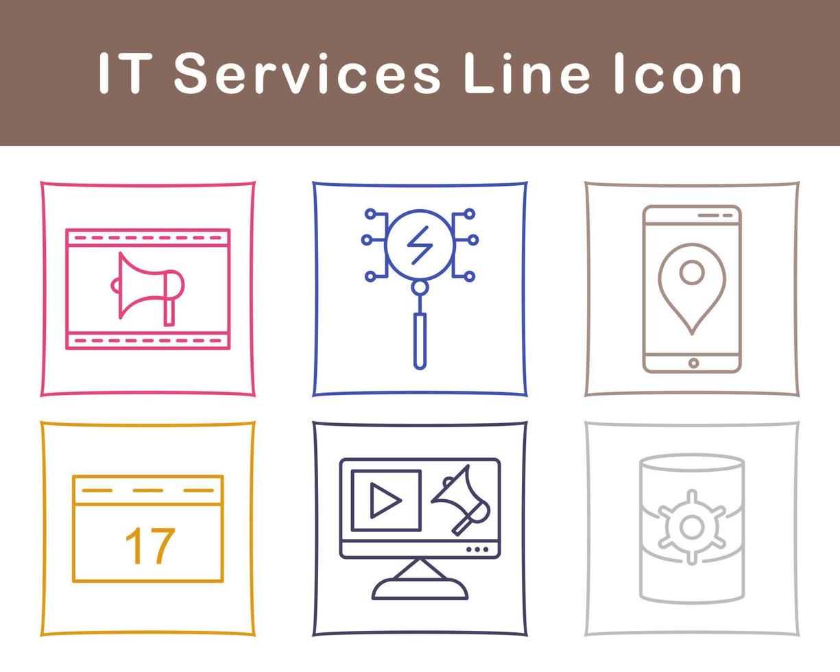 il prestations de service vecteur icône ensemble