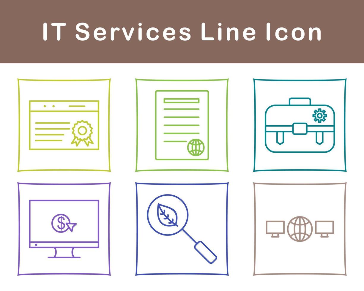 il prestations de service vecteur icône ensemble