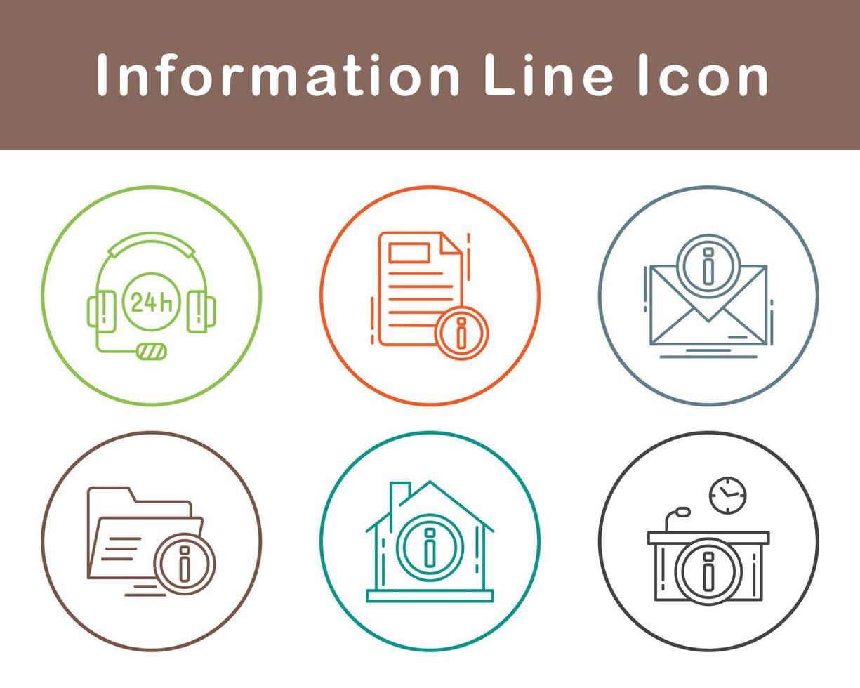 information vecteur icône ensemble