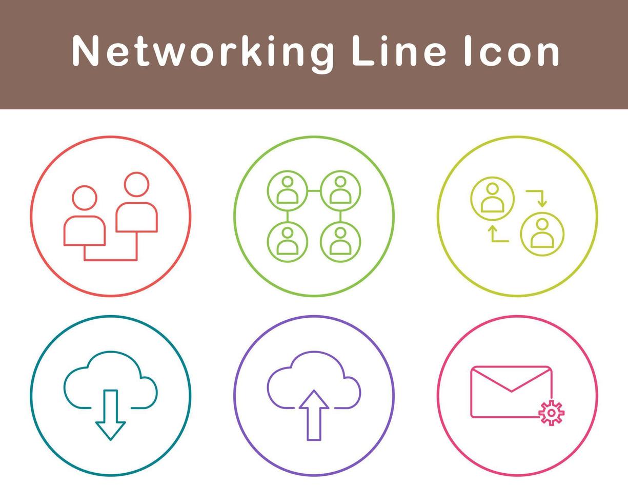 la mise en réseau vecteur icône ensemble