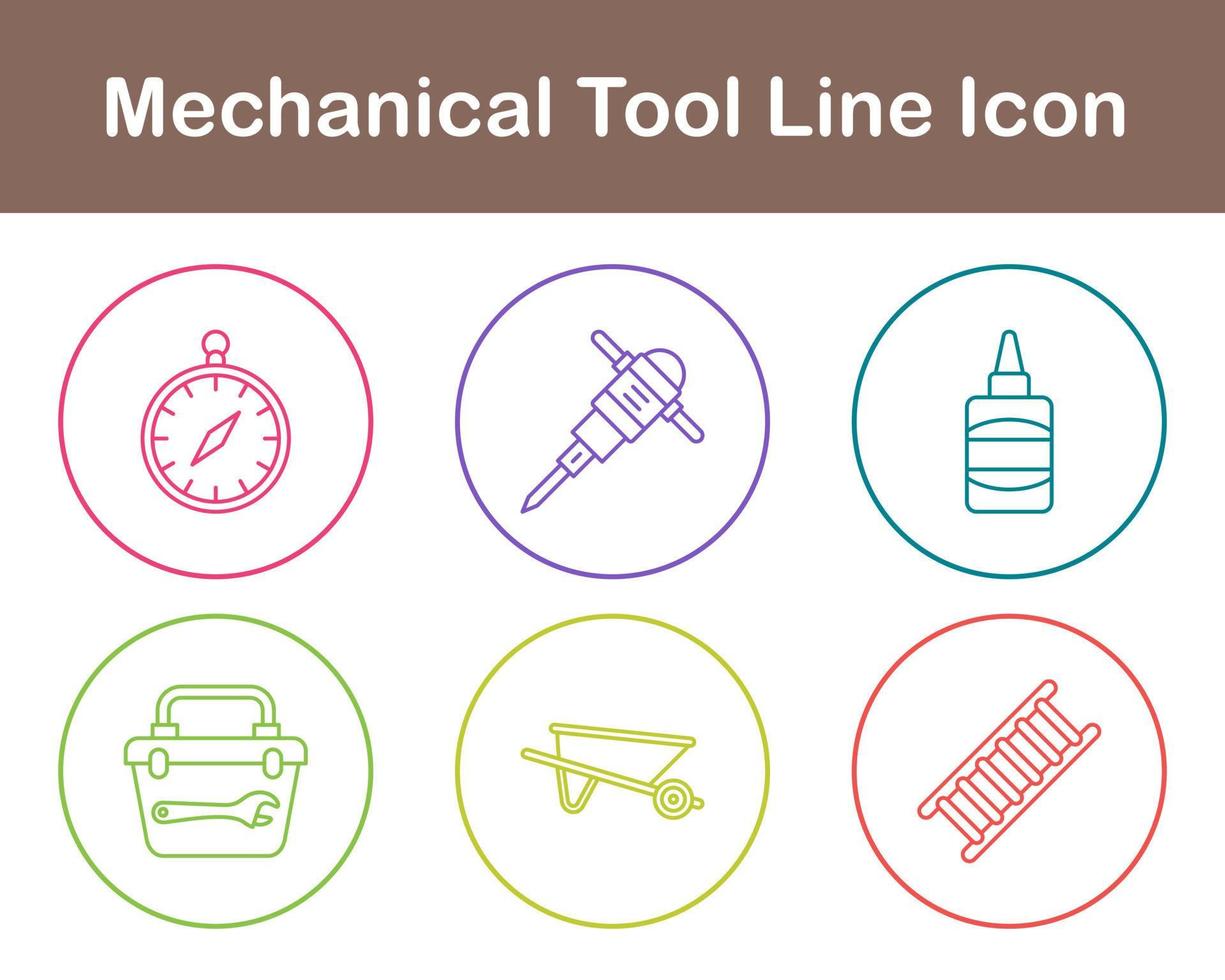 mécanique outil vecteur icône ensemble