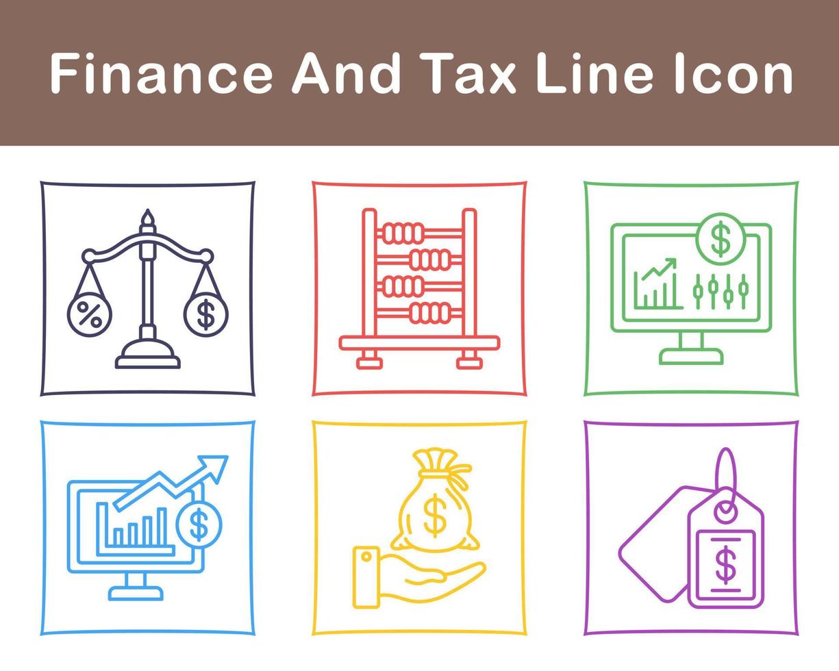 la finance et impôt vecteur icône ensemble