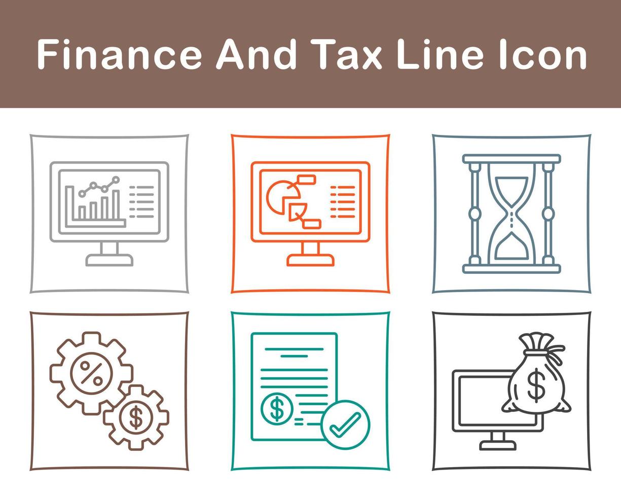 la finance et impôt vecteur icône ensemble