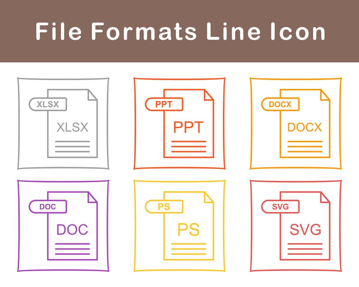 fichier les formats vecteur icône ensemble