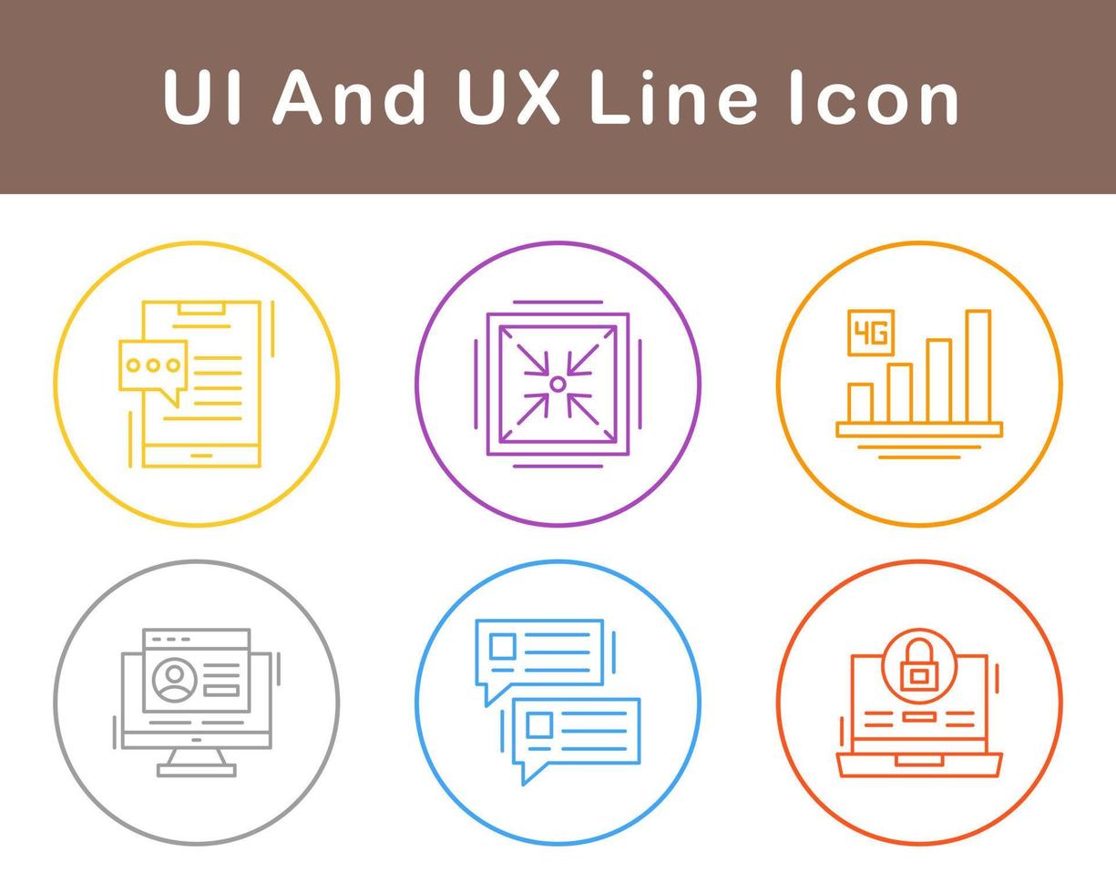 ui et ux vecteur icône ensemble