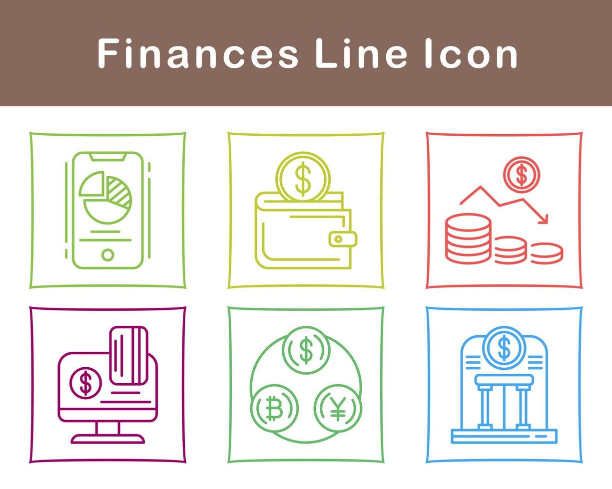 finances vecteur icône ensemble