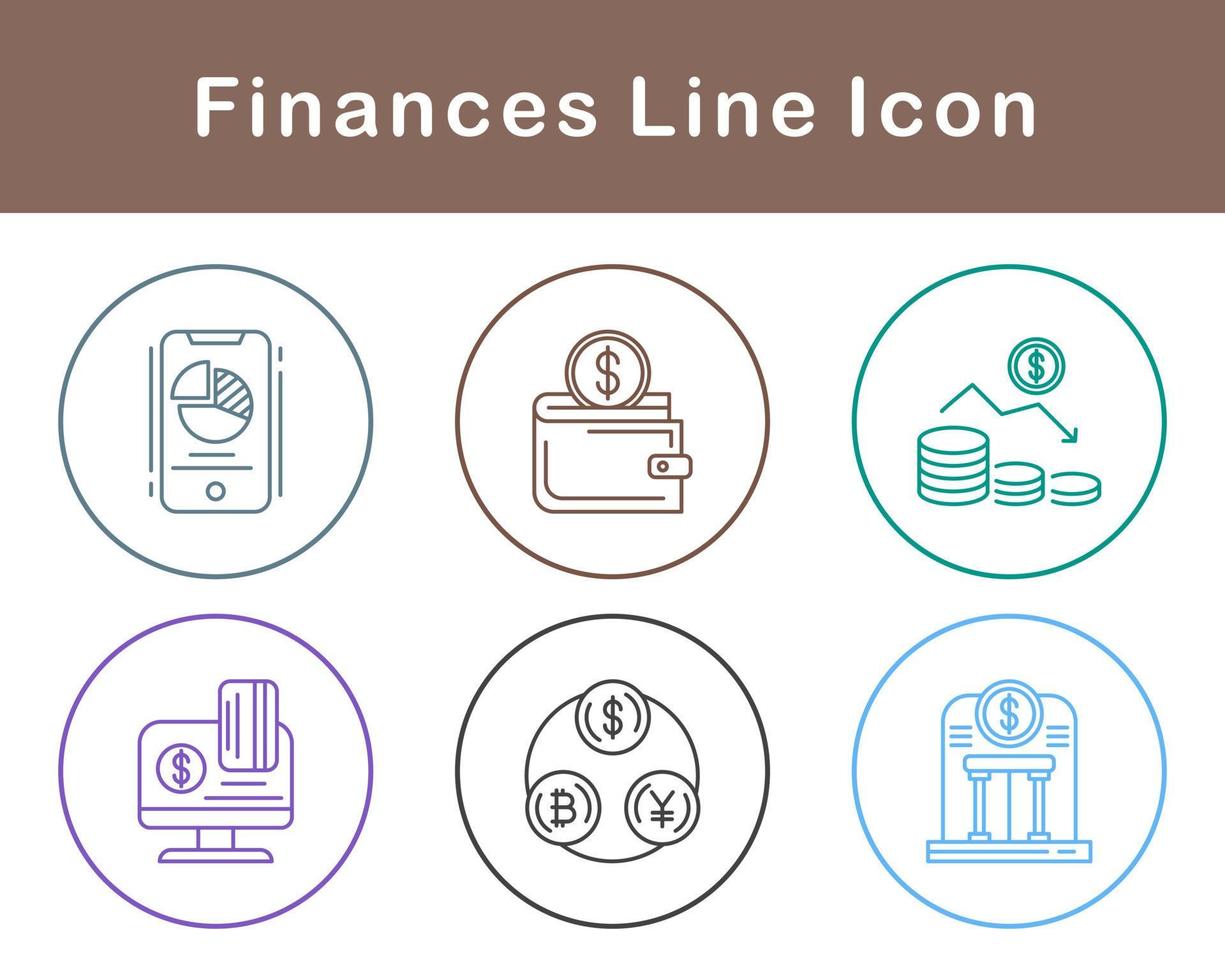 finances vecteur icône ensemble