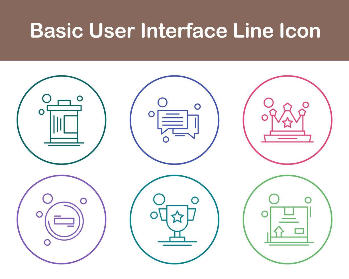 de base utilisateur interface vecteur icône ensemble