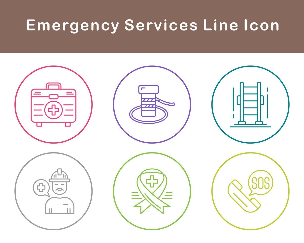 urgence prestations de service vecteur icône ensemble