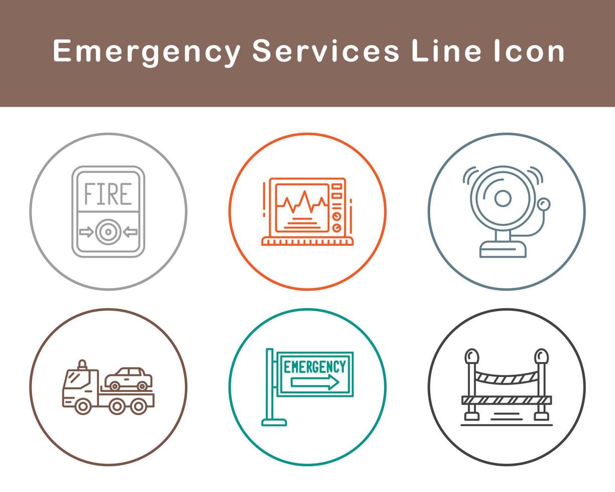 urgence prestations de service vecteur icône ensemble