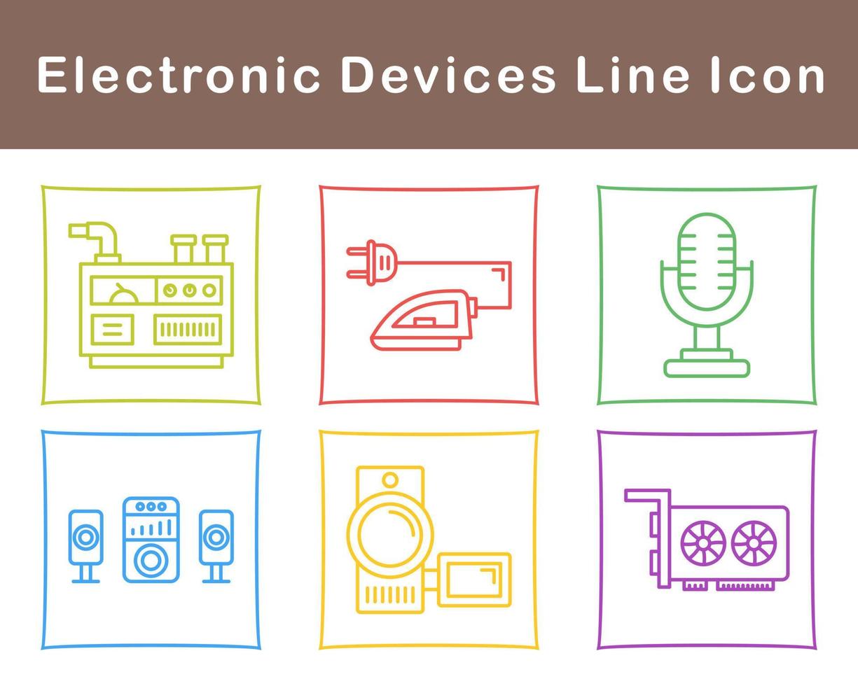 électronique dispositifs vecteur icône ensemble