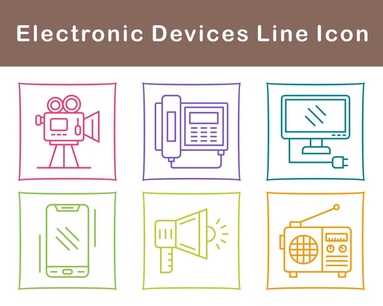 électronique dispositifs vecteur icône ensemble