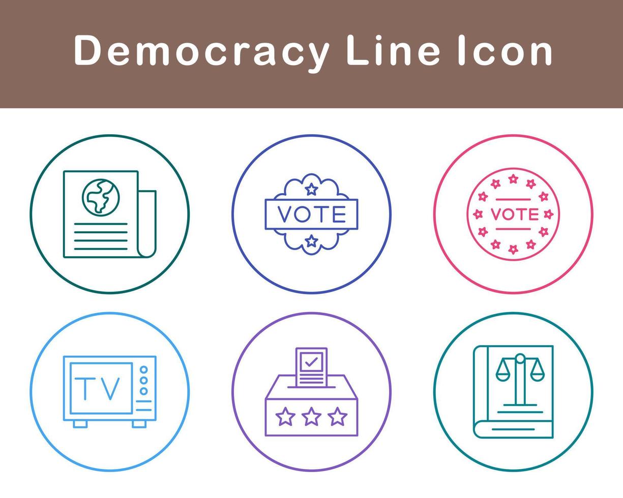 la démocratie vecteur icône ensemble