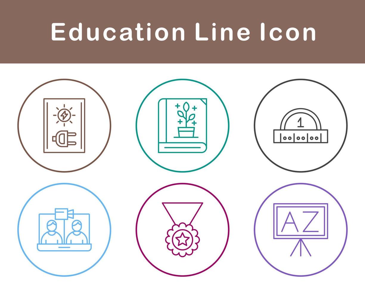 jeu d'icônes vectorielles de l'éducation vecteur