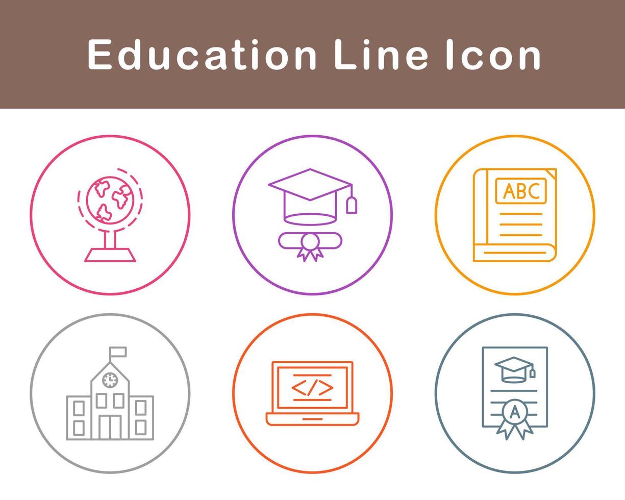 jeu d'icônes vectorielles de l'éducation vecteur