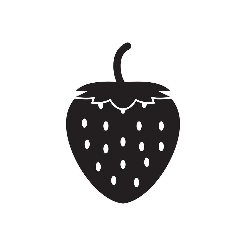 fraise icône logo vecteur illustration