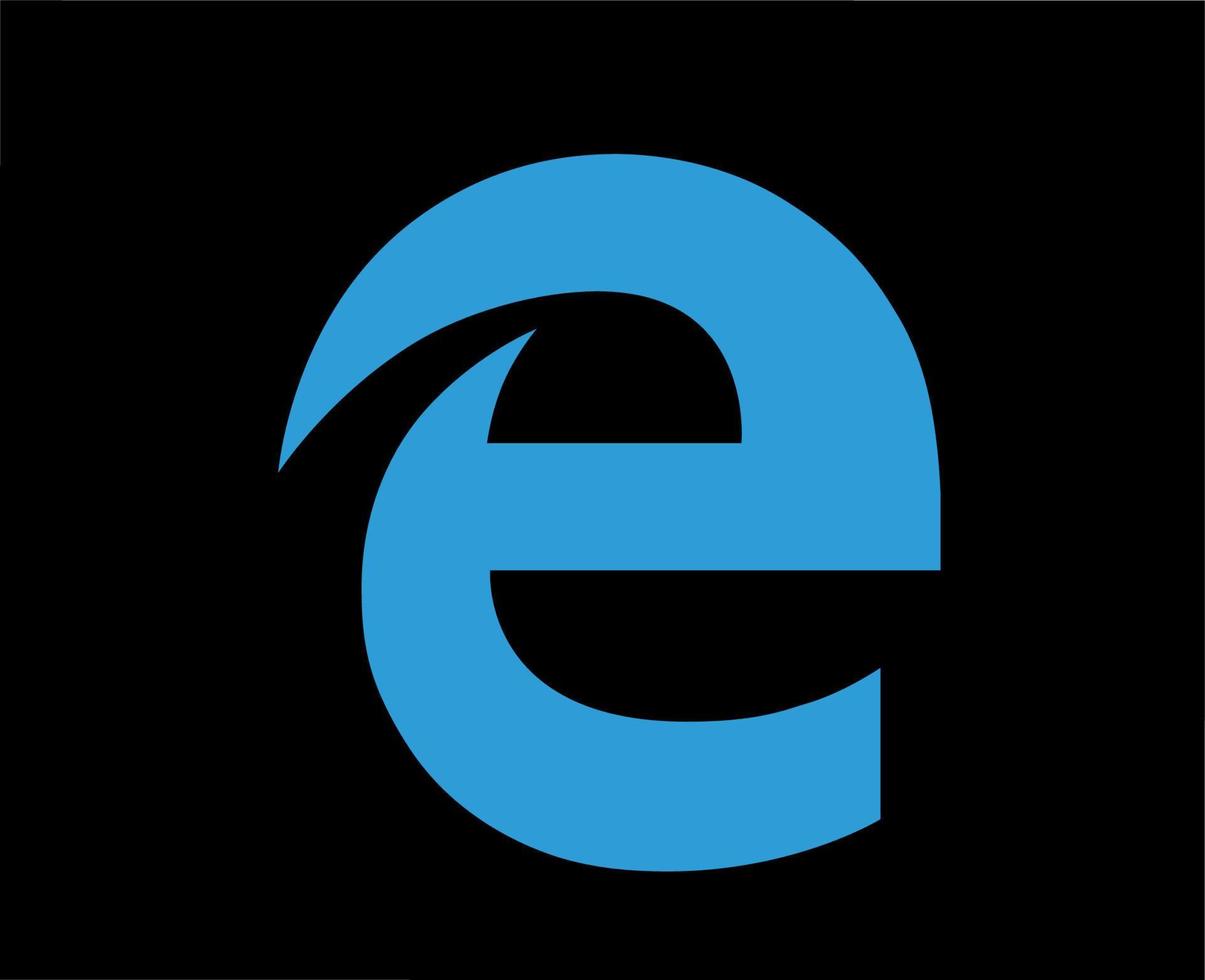 l'Internet explorateur navigateur marque logo symbole bleu conception Logiciel illustration vecteur avec noir Contexte