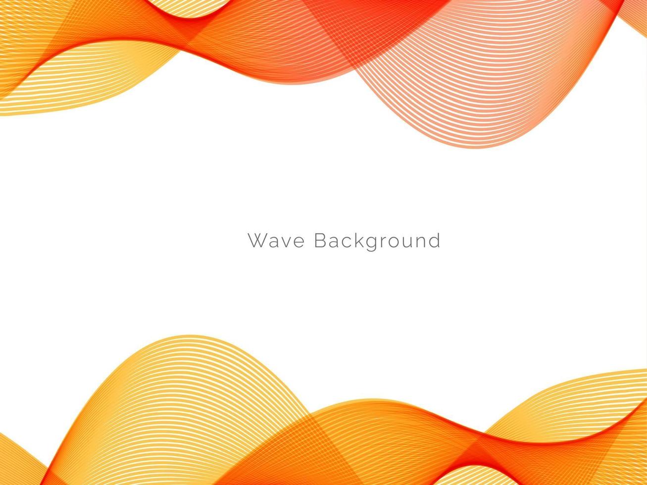 motif moderne de conception décorative avec fond de vague orange lisse élégant vecteur