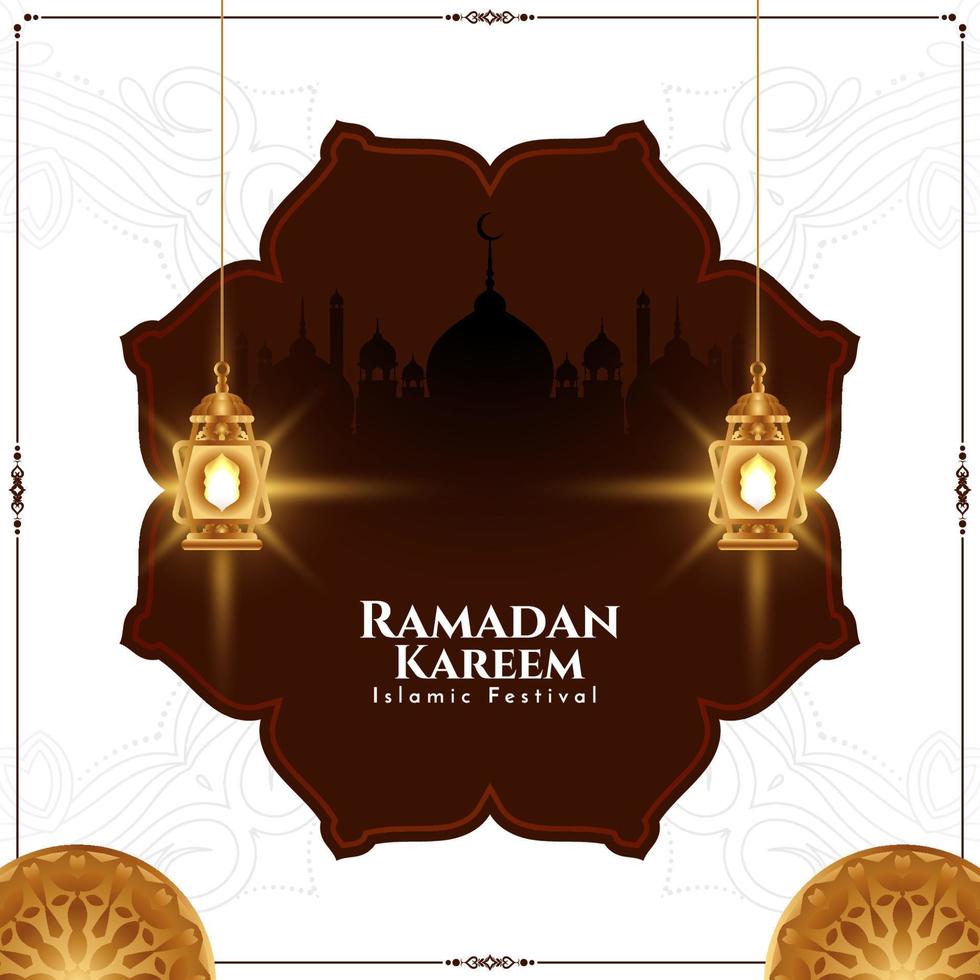 Ramadan kareem religieux islamique Festival décoratif Contexte vecteur