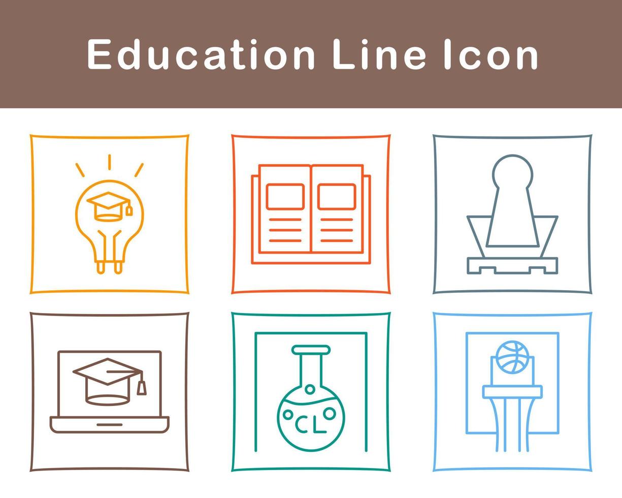 jeu d'icônes vectorielles de l'éducation vecteur