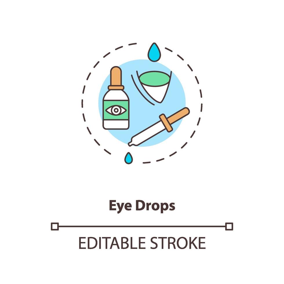 icône de concept de gouttes pour les yeux vecteur