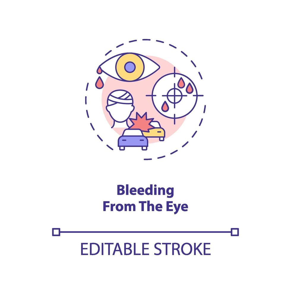 saignement de l'icône de concept oeil vecteur