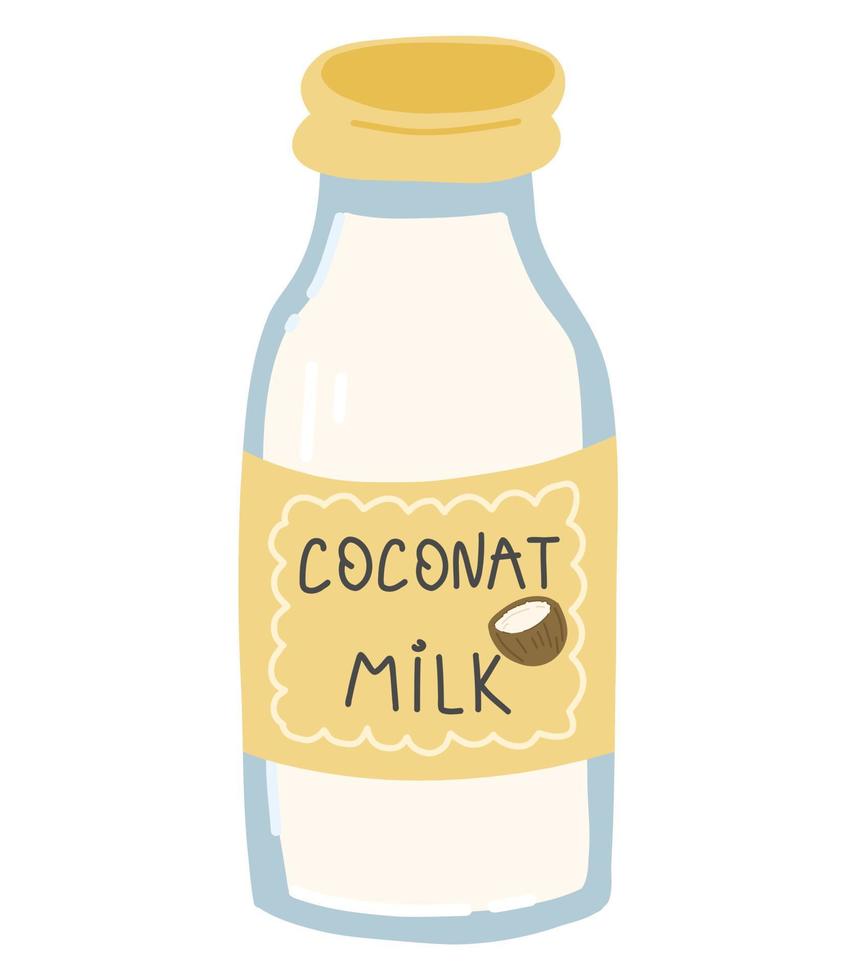 noix de coco Lait bouteille. vecteur illustration de alternative lait.