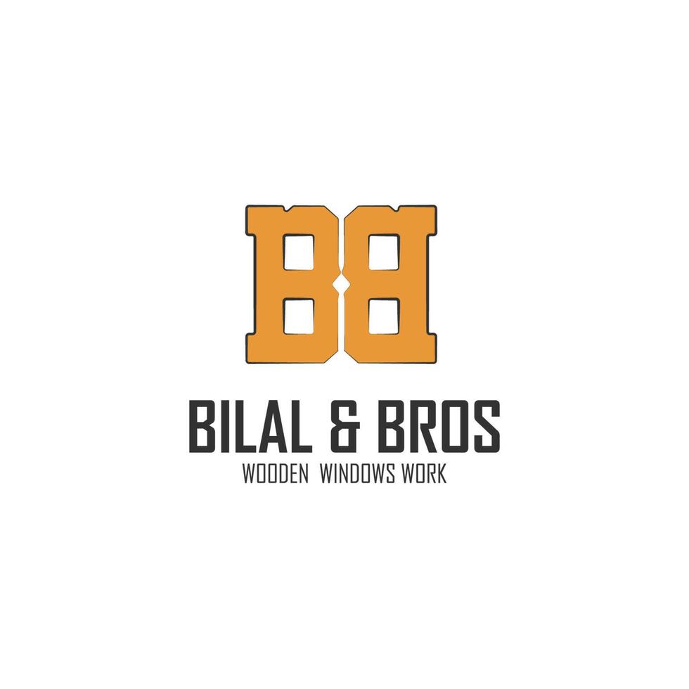 Bilal et frères logo conception vecteur