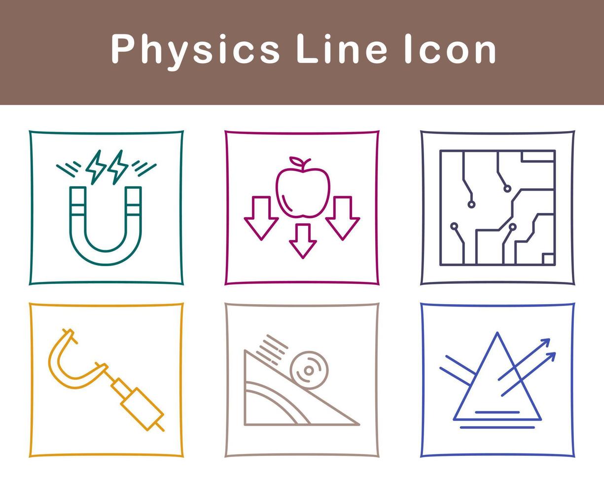 la physique vecteur icône ensemble