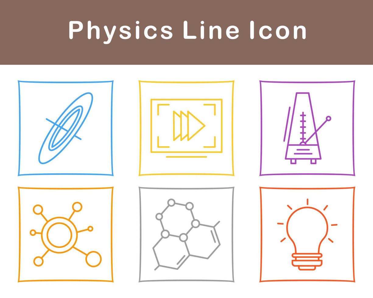 la physique vecteur icône ensemble