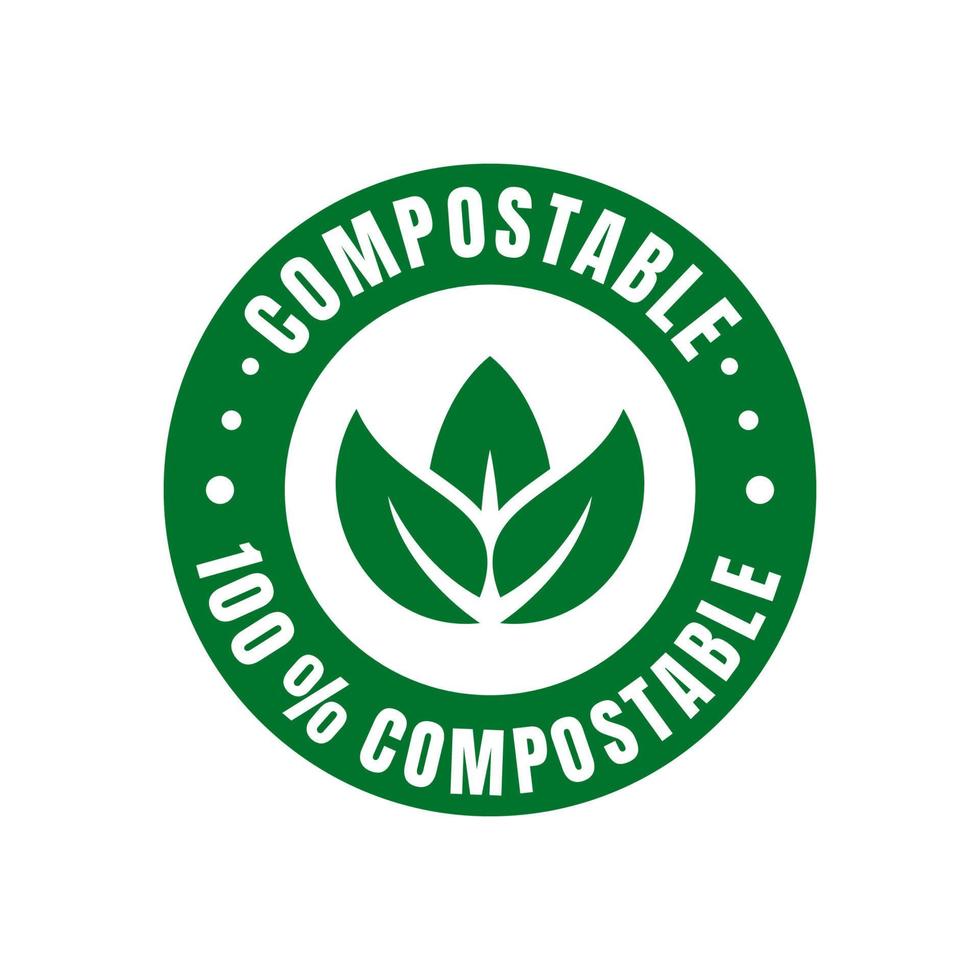 compostable icône vecteur conception modèles