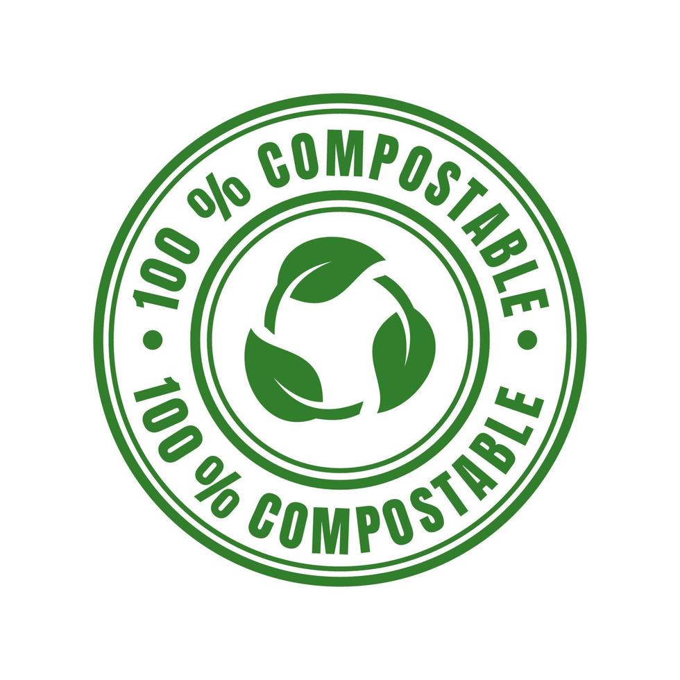 compostable icône vecteur conception modèles