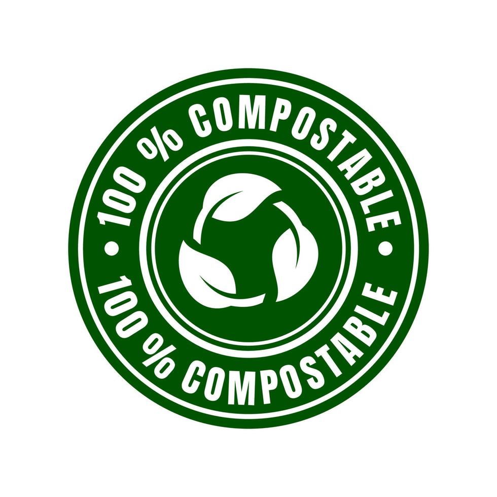 compostable icône vecteur conception modèles