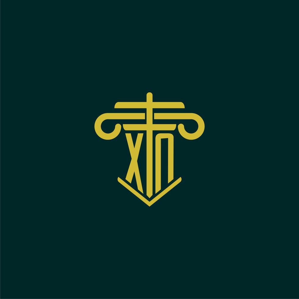 xn initiale monogramme logo conception pour loi raffermir avec pilier vecteur image