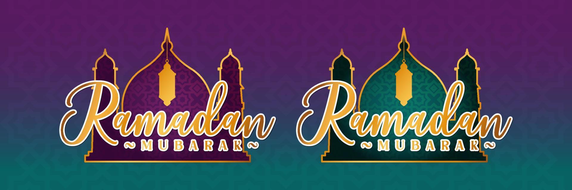 Ramadan typographie conception vecteur