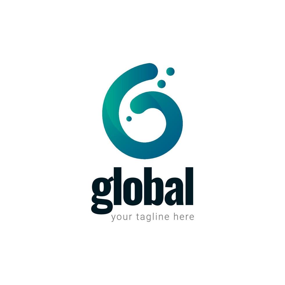 illustration de conception de modèle de vecteur de gradient de logo global