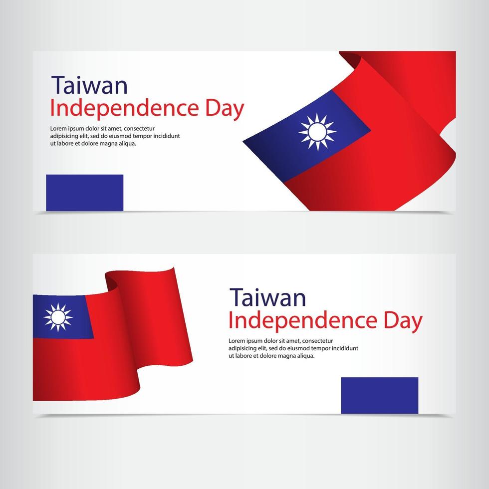 illustration de modèle de vecteur de fête de l'indépendance de Taiwan