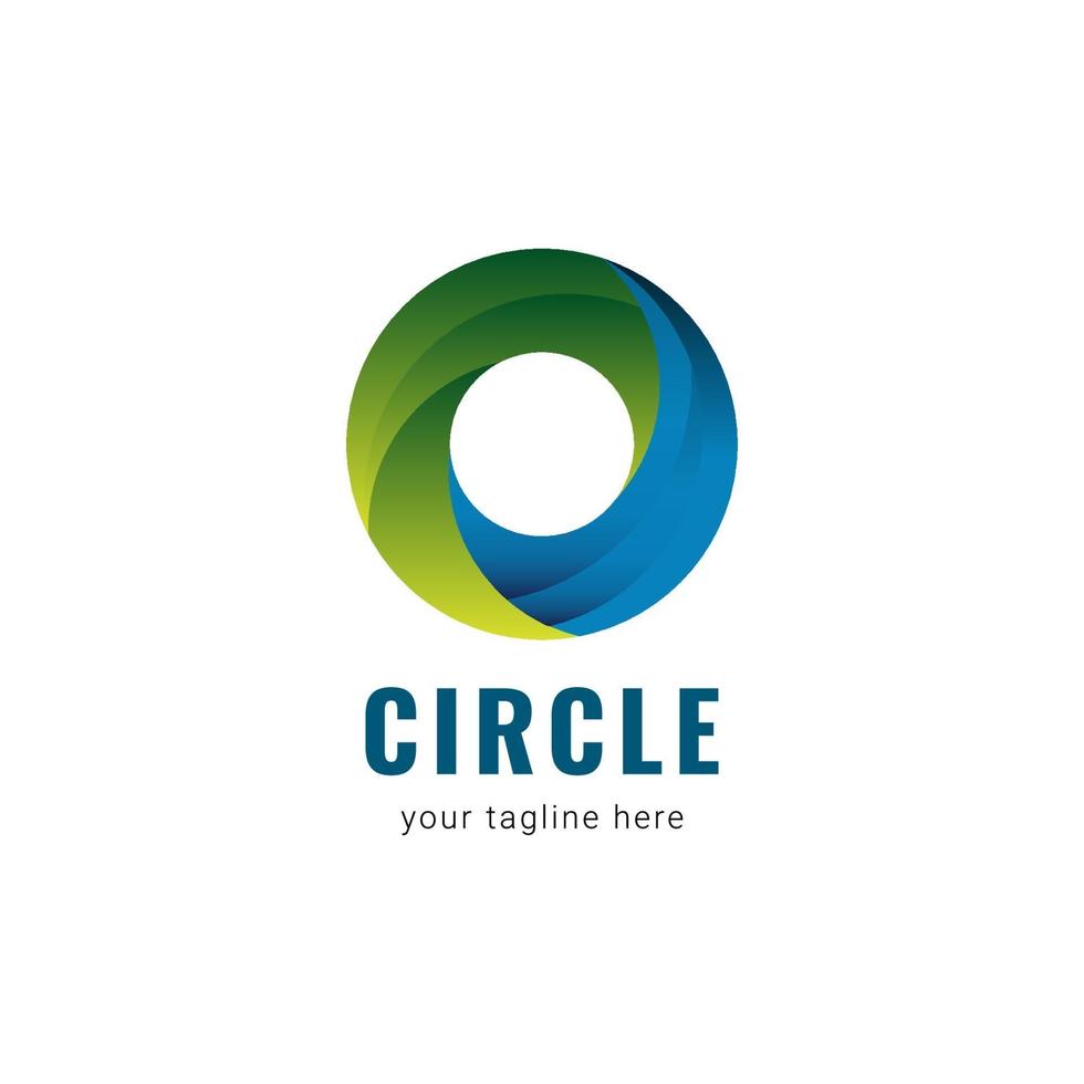 cercle logo gradient vector illustration de conception de modèle