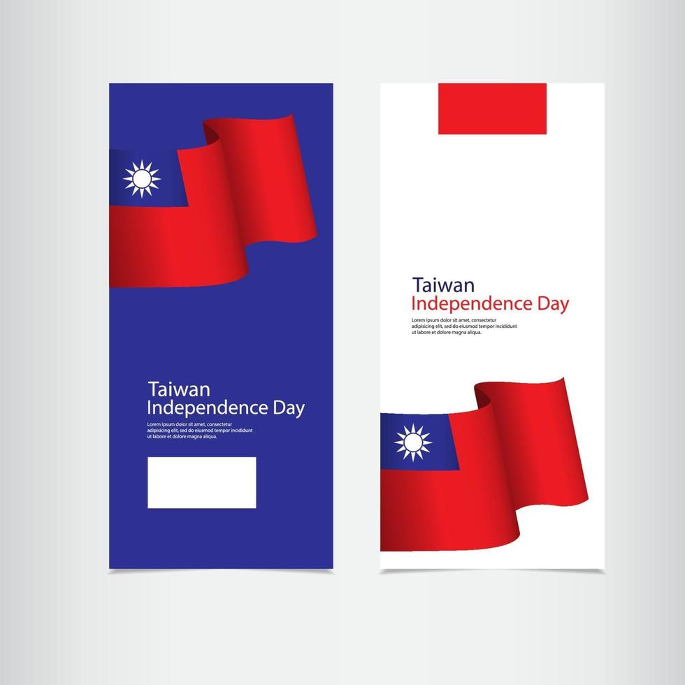 illustration de modèle de vecteur de fête de l'indépendance de Taiwan