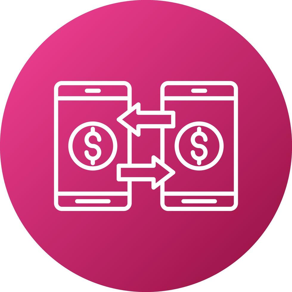 envoyer argent mobile icône style vecteur