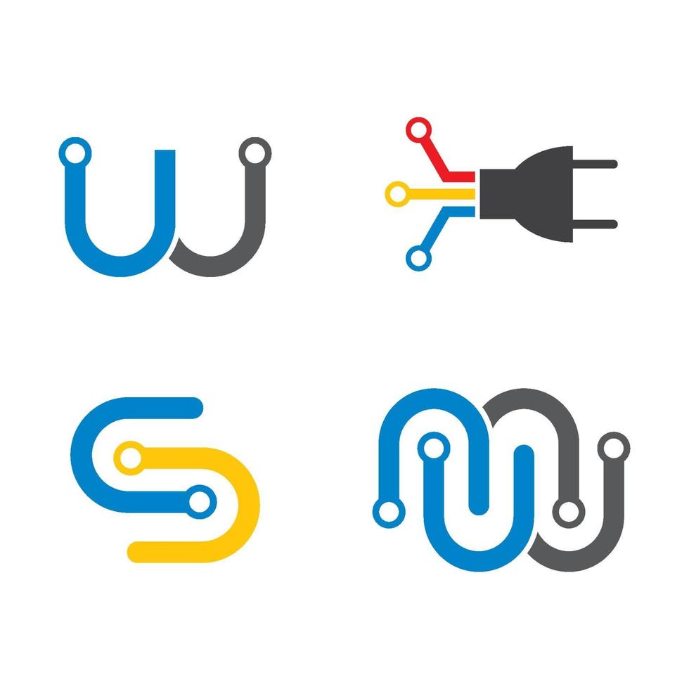 illustration d'images de logo de fil vecteur