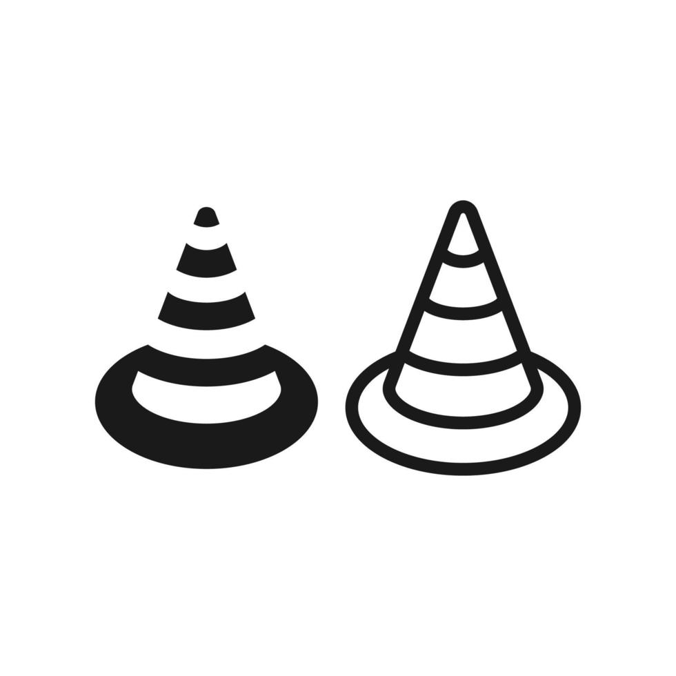icône de cône de signalisation vecteur