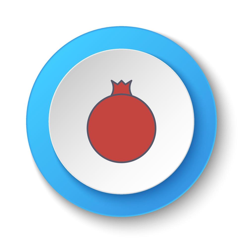 rond bouton pour la toile icône, Grenade. bouton bannière rond, badge interface pour application illustration sur blanc Contexte vecteur