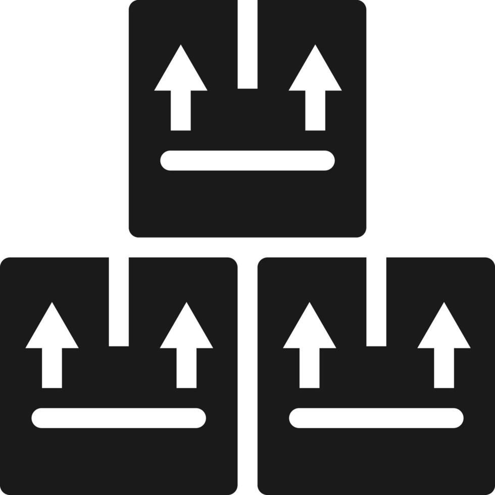 Masse production, Trois stockée des boites pour livraison icône - vecteur. Facile élément illustration de ui concept. Masse production, Trois stockée des boites pour livraison icône - vecteur. vecteur