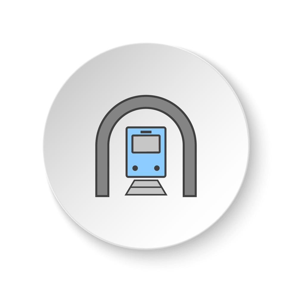 rond bouton pour la toile icône, former, tunnel. bouton bannière rond, badge interface pour application illustration sur blanc Contexte vecteur