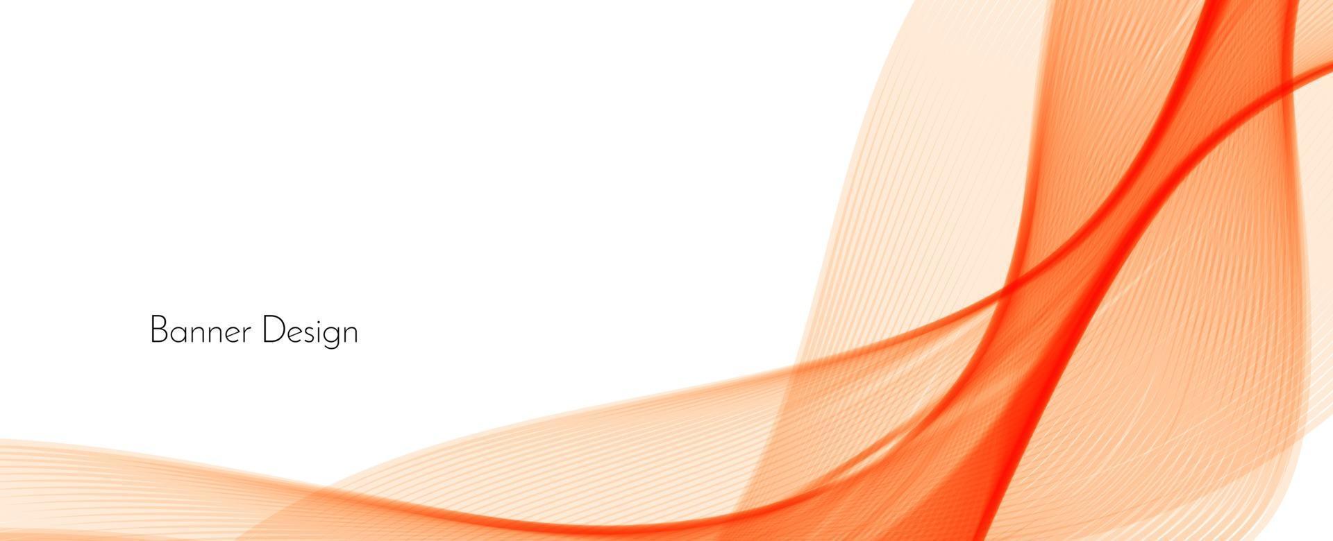 abstrait rouge orange moderne décoratif élégant vague fond de bannière vecteur