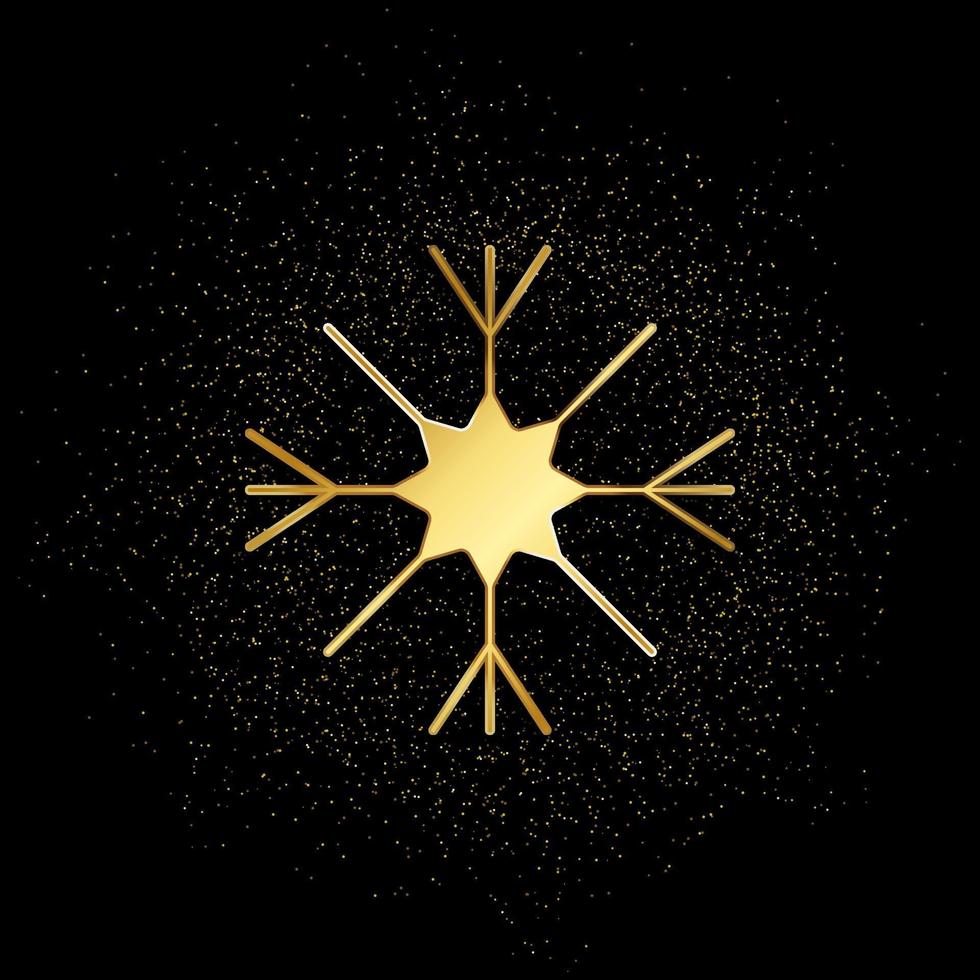neige or, icône. vecteur illustration de d'or particule sur or vecteur Contexte