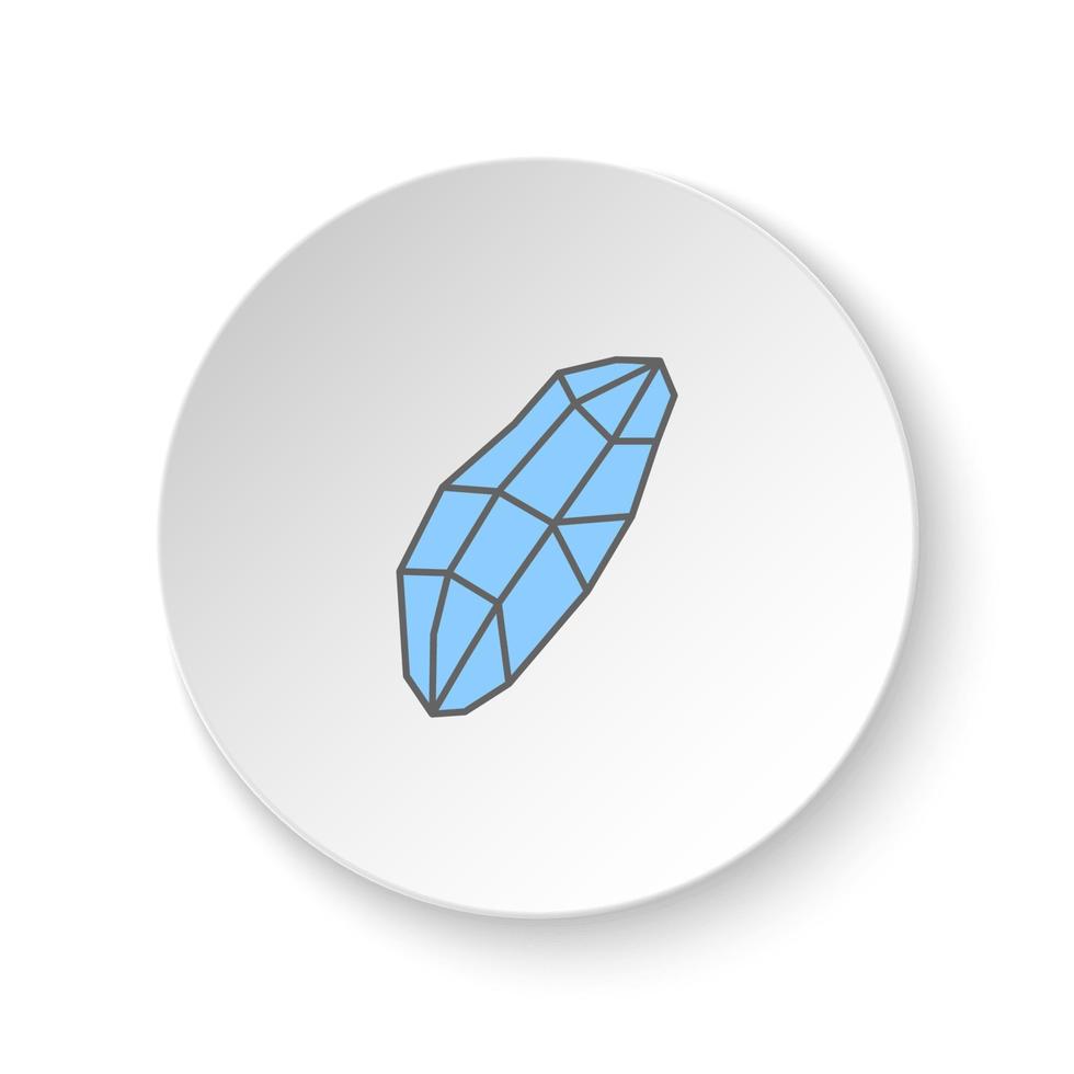 rond bouton pour la toile icône, gemme symbole. bouton bannière rond, badge interface pour application illustration sur blanc Contexte vecteur