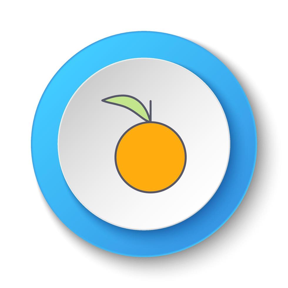 rond bouton pour la toile icône, orange. bouton bannière rond, badge interface pour application illustration sur blanc Contexte vecteur