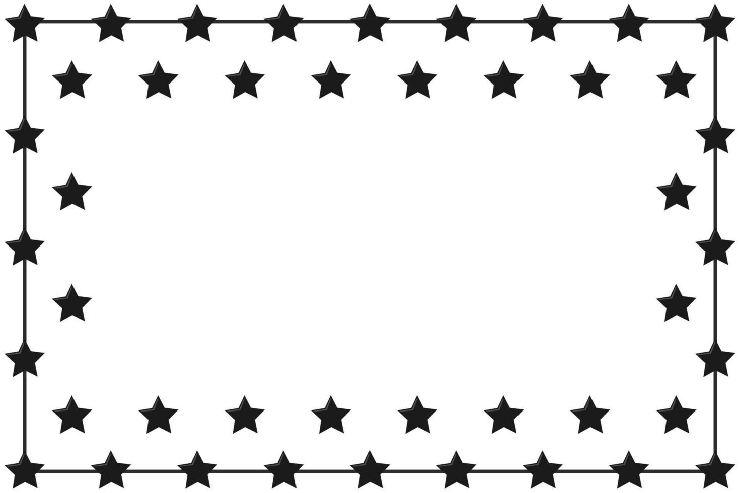 cadre de bordure étoiles noires vecteur